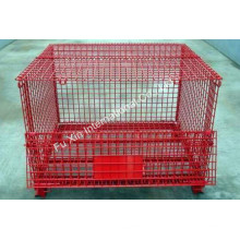 Cage en stockage maille métallique pliable